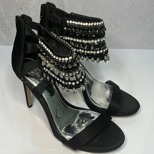 Gianni Bini Black Jeweled Heels